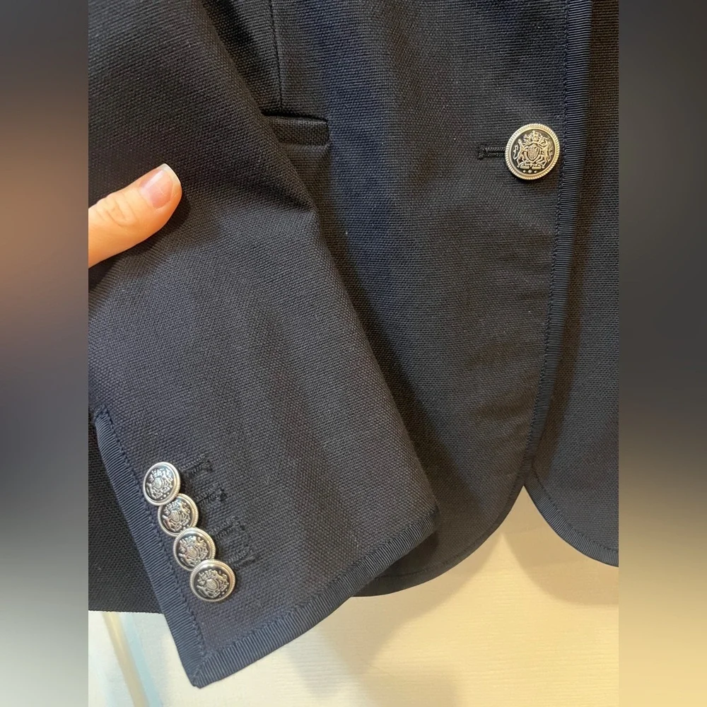 Veronica Beard Navy Dickey Blazer w/ Dickey - Picture 4 of 8